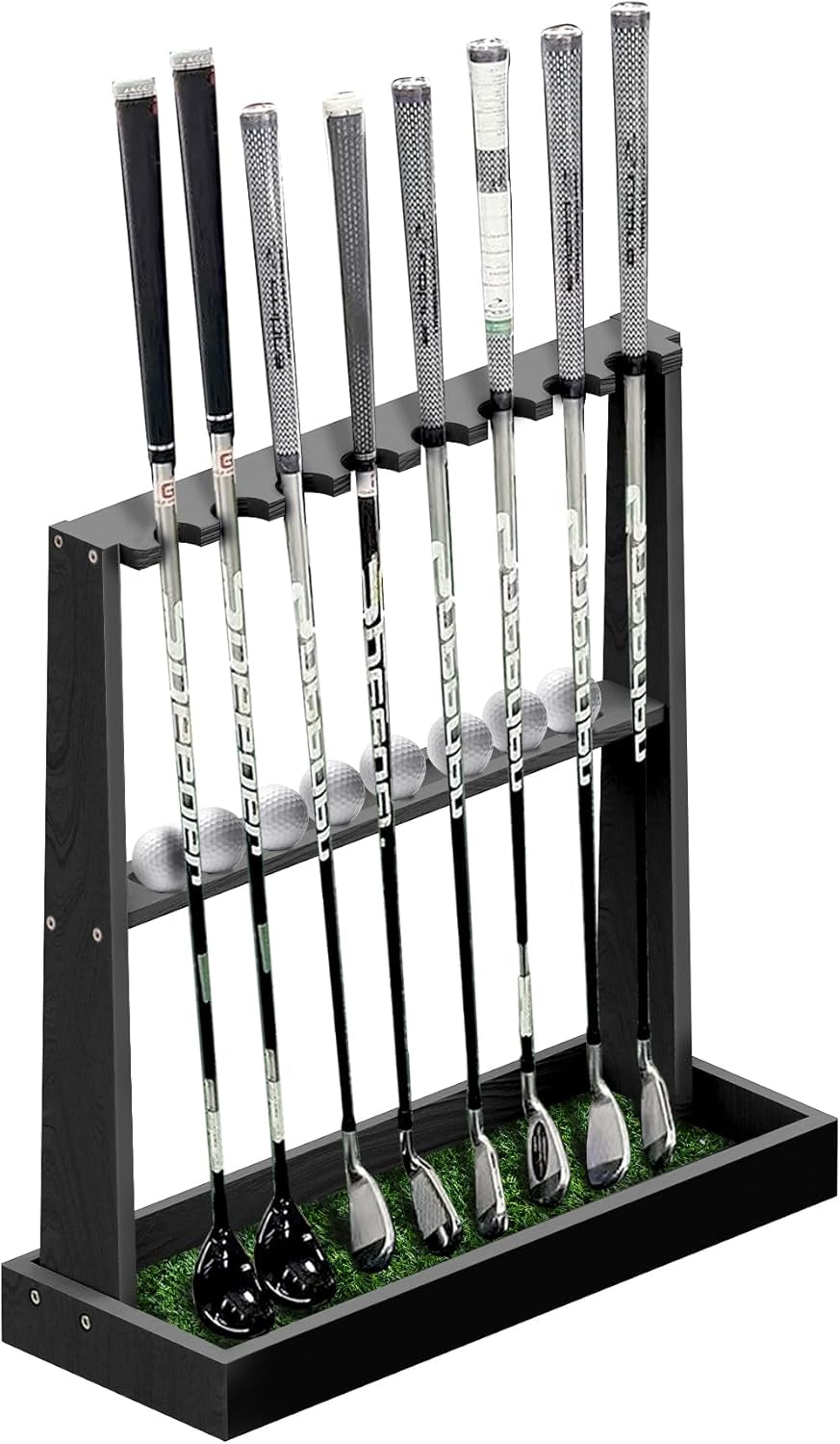 Golf Club Holder Stand,Wooden Golf Club Rack -Indoor Display Rack,Golf Club Orga