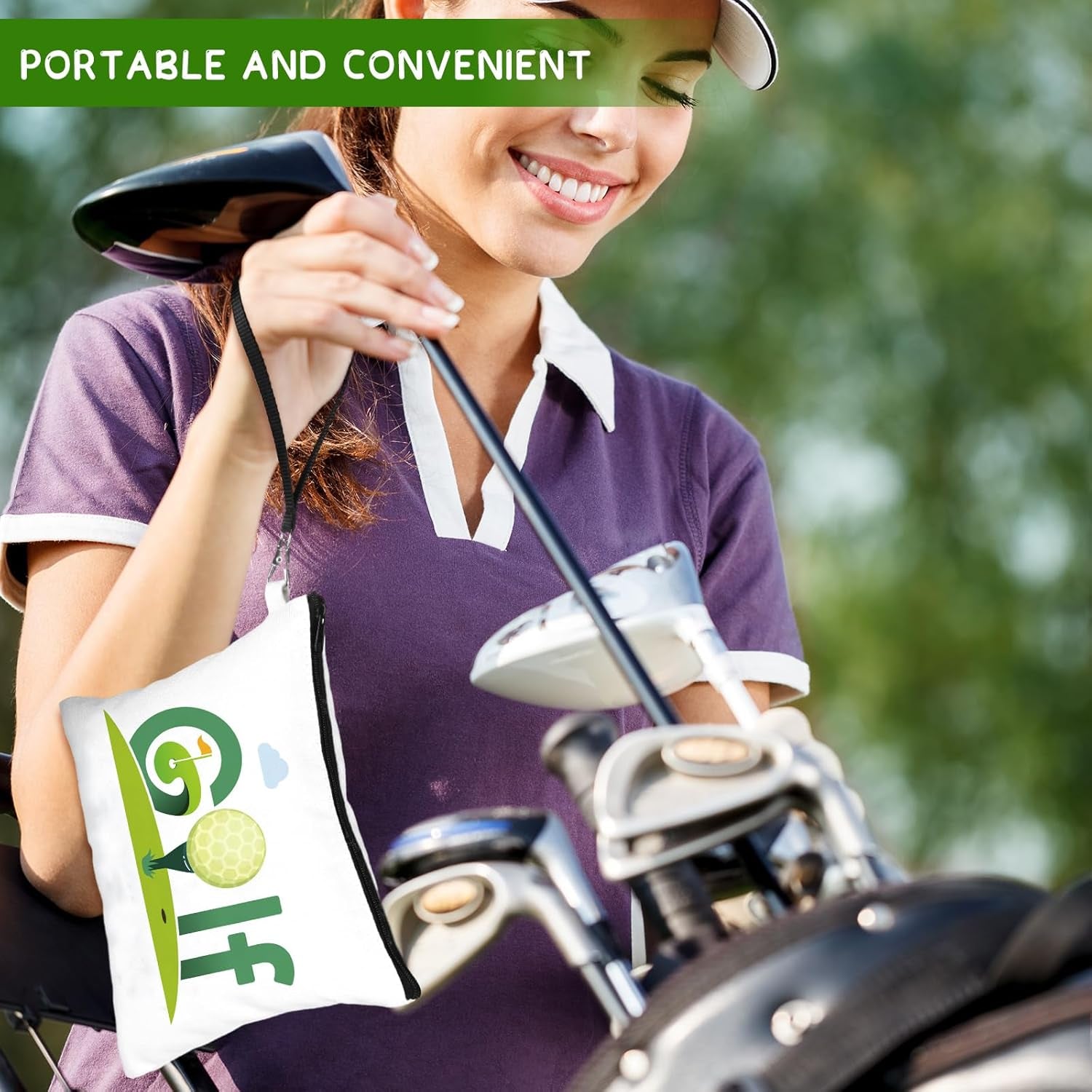 24 Pcs Golf Gift Bag Golf Cosmetic Bags Golf Accessories for Women Men Inspirational Golf Pouch Zipper Golf Toiletry Organizer Golf Wristlet Wallet for Golf Player Golf Lovers Gift,12 Style