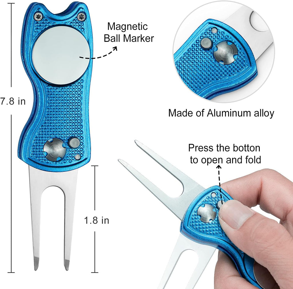 Golf Club Cleaner,Golf Towel,Golf Club Brush,Golf Club Groove Sharpener and Divot Repair Tool with Golf Pouch Bag,Golf Accessories for Men,Golf Ball Cleaner