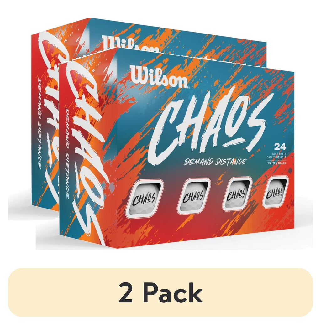 (2 Pack)  CHAOS® Golf Balls - White, 24 Balls