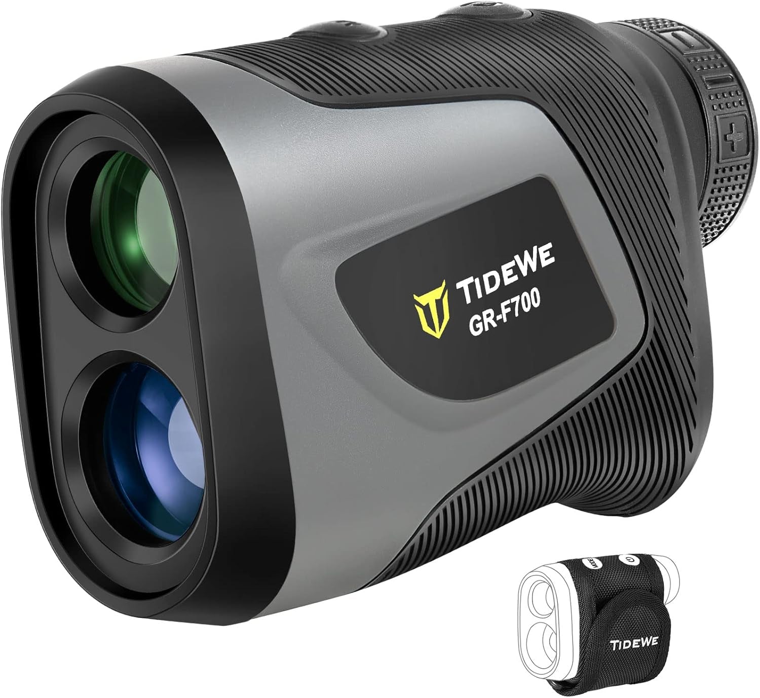 Golf Rangefinder with Slope, Golf Range Finder Magnetic Holder, 700/1000Y Flag Pole Locking Multi Functional Laser Rangefinder with Rechargeable Battery for Golfing & Hunting (White & Gray)