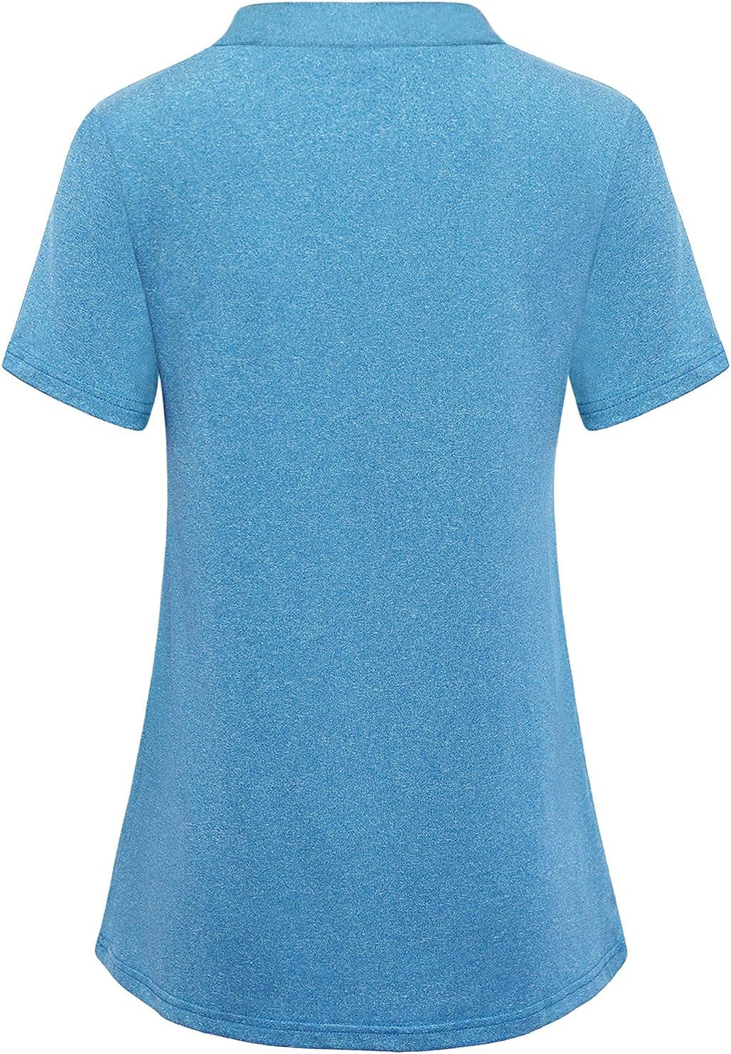 Women'S Golf Polo Shirts 1/4 Zip Short Sleeve Quick Dry Tennis Running Athletic T-Shirts