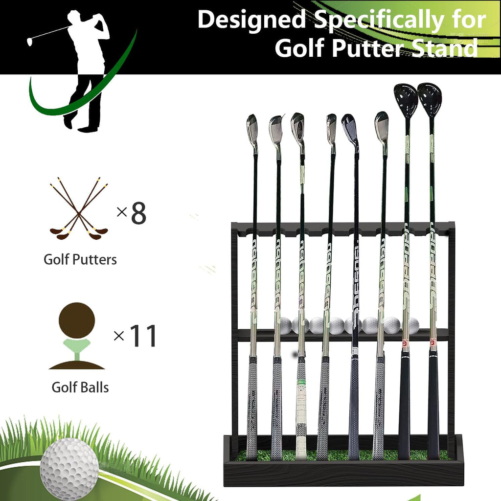 Golf Club Holder Stand,Wooden Golf Club Rack -Indoor Display Rack,Golf Club Orga