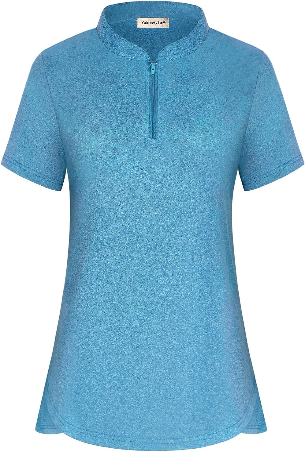 Women'S Golf Polo Shirts 1/4 Zip Short Sleeve Quick Dry Tennis Running Athletic T-Shirts